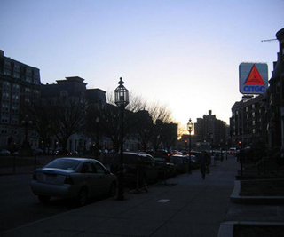 Kenmore Square at dusk. Kenmore Square at dusk.