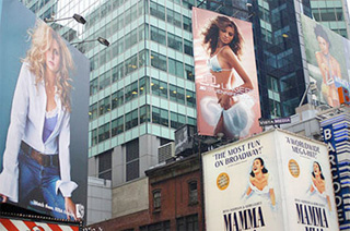Four advertisements featuring women. Four advertisements featuring women.
